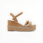 Sandales Compensées Raphia Brides Croisées LADY GLORY - Chaussure Femme - LADY GLORY