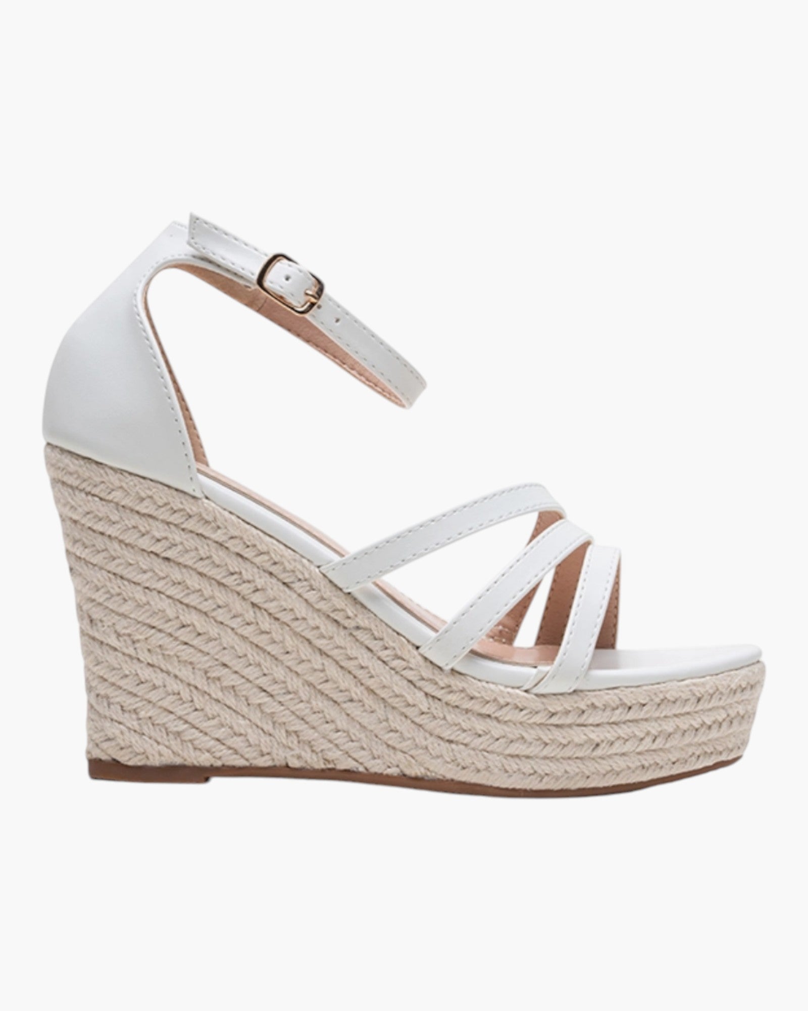 Sandales Compensées Corde 3 Bandes LADY GLORY - Chaussure Femme - LADY GLORY