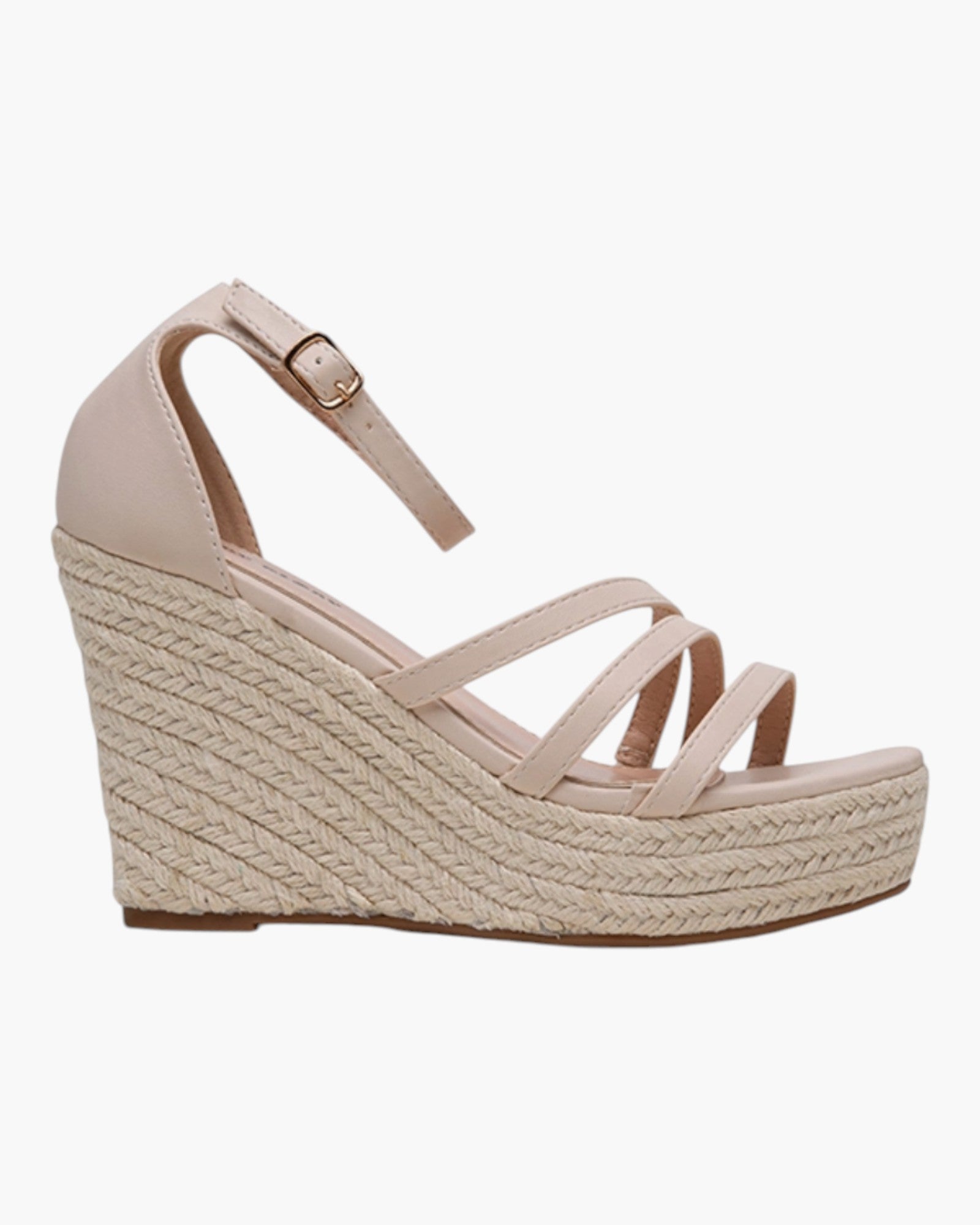 Sandales Compensées Corde 3 Bandes LADY GLORY - Chaussure Femme - LADY GLORY