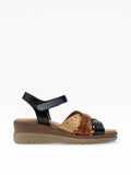 Sandales Compensées Brides Entrecroisées Perforées LADY GLORY - Chaussure Femme - LADY GLORY