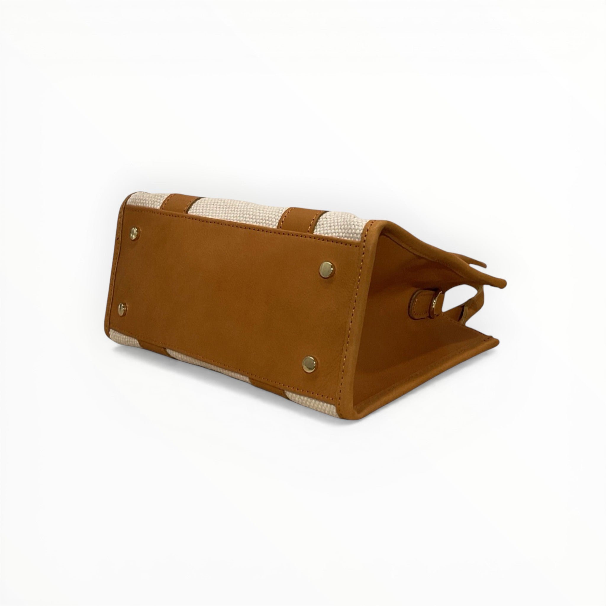 Sac cabas lin et cuir bicolore LOUISA LEE - Sacs - LOUISA LEE