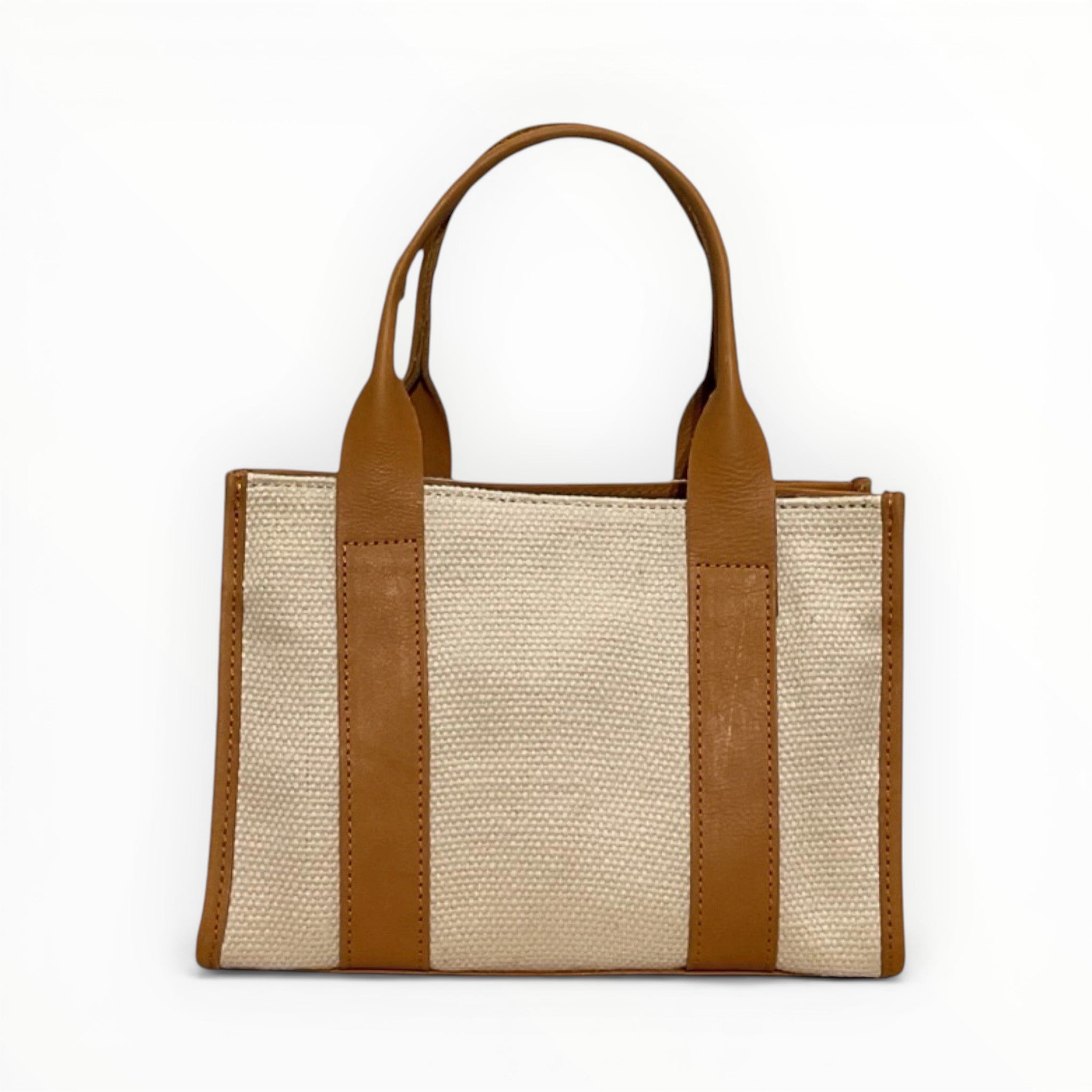 Sac cabas lin et cuir bicolore LOUISA LEE - Sacs - LOUISA LEE