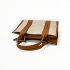 Sac cabas lin et cuir bicolore LOUISA LEE - Sacs - LOUISA LEE