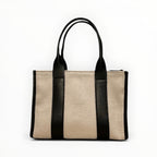 Sac cabas lin et cuir bicolore LOUISA LEE - Sacs - LOUISA LEE