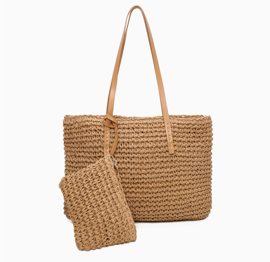 Cabas Zippé Paille avec Trousse INES DELAURE
