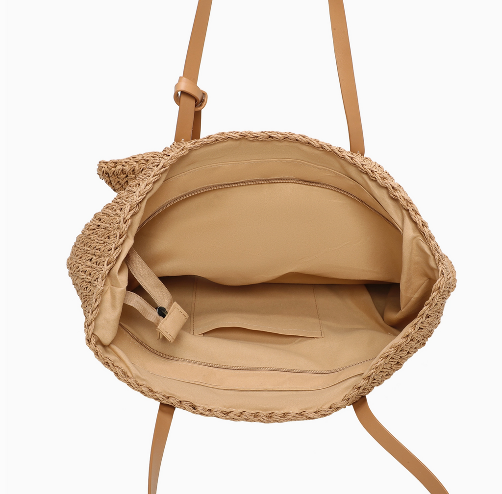 Cabas Zippé Paille avec Trousse INES DELAURE