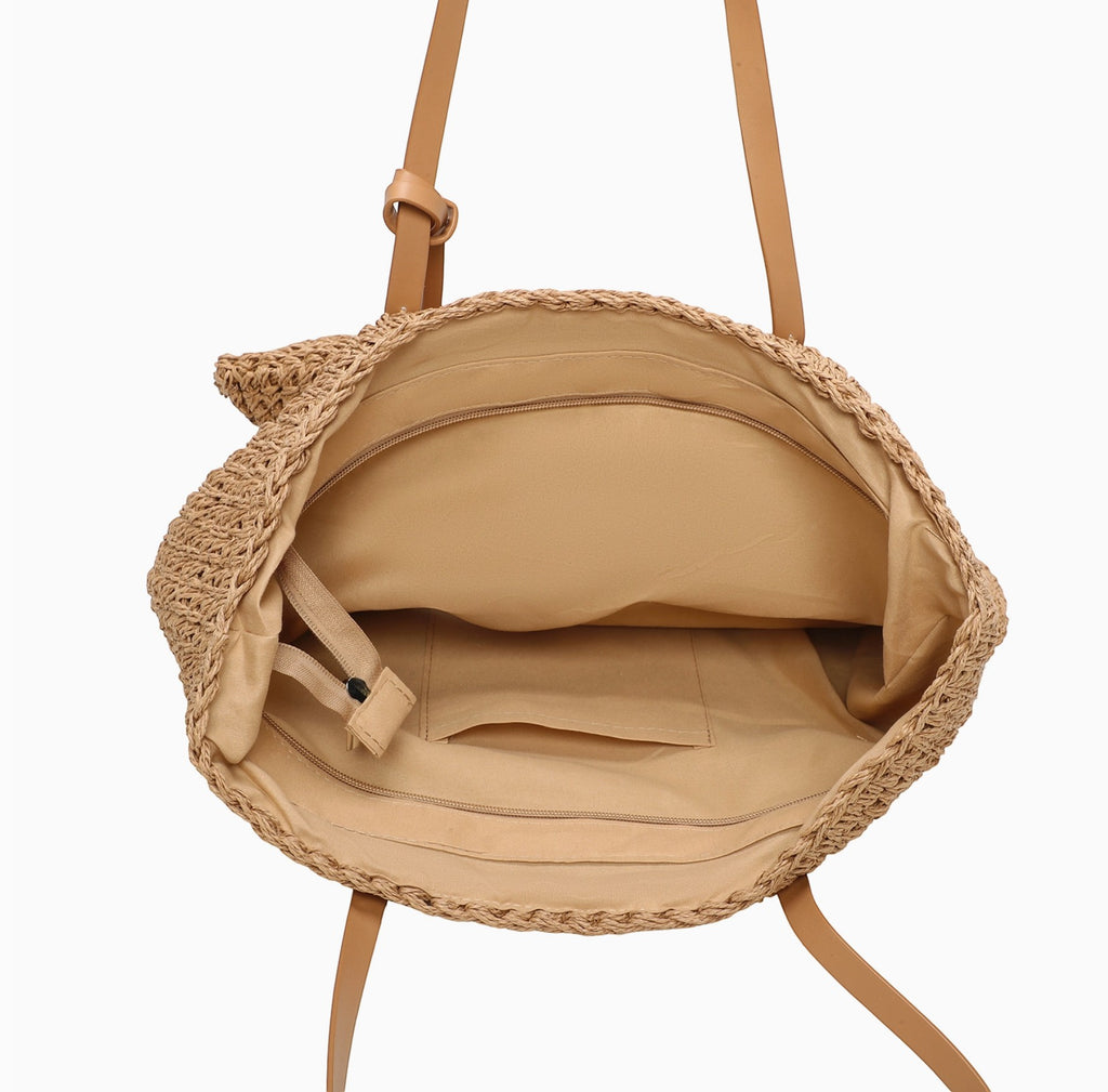 Cabas Zippé Paille avec Trousse INES DELAURE