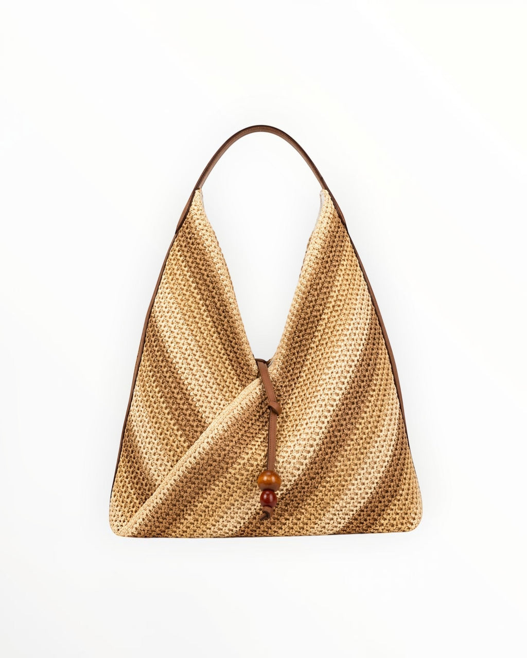 Sac bandoulière en crochet rayé pour femme