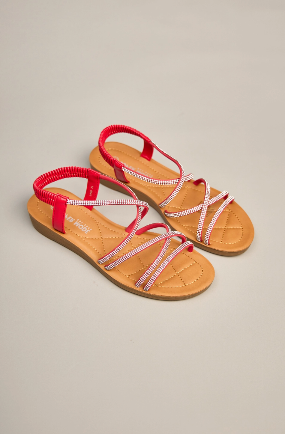Sandales lanière croisée strass BELLE WOMEN