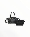 Sac fourre-tout élégant en toile et cuir pour femme
