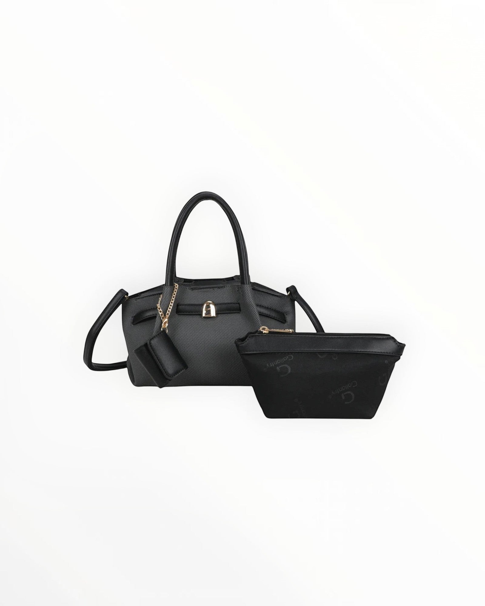 Sac fourre-tout élégant en toile et cuir pour femme