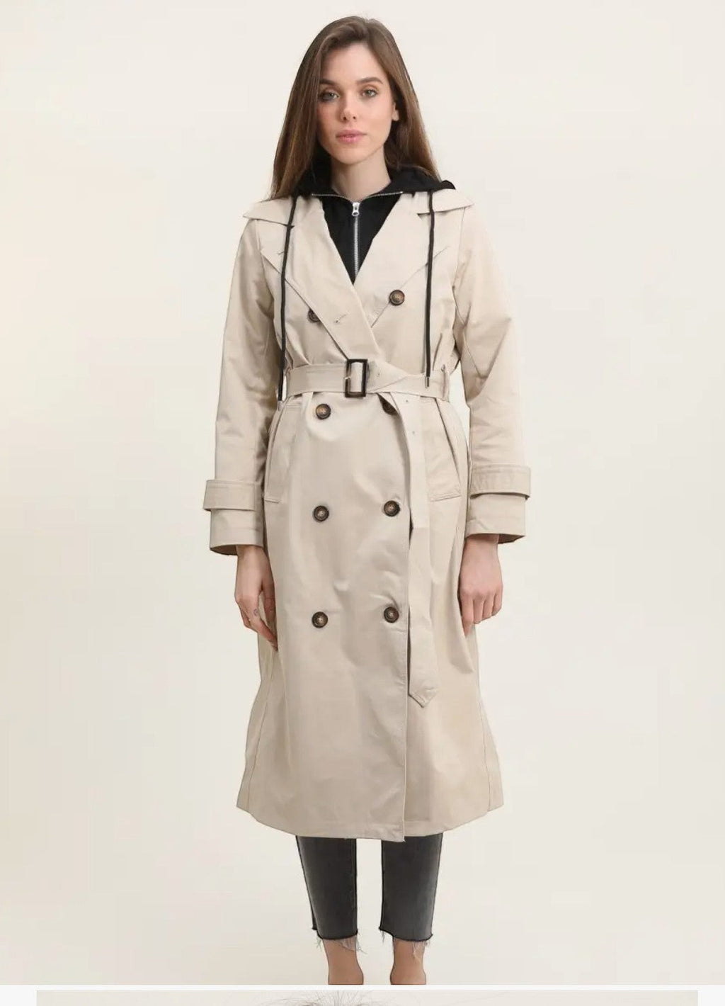 Trench Coat Classique Long Pour Femme