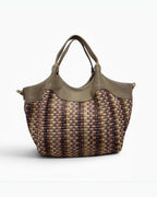 Sac Raphia Cuir Olga Médium Multicolore LOUISA LEE - Sacs - LOUISA LEE