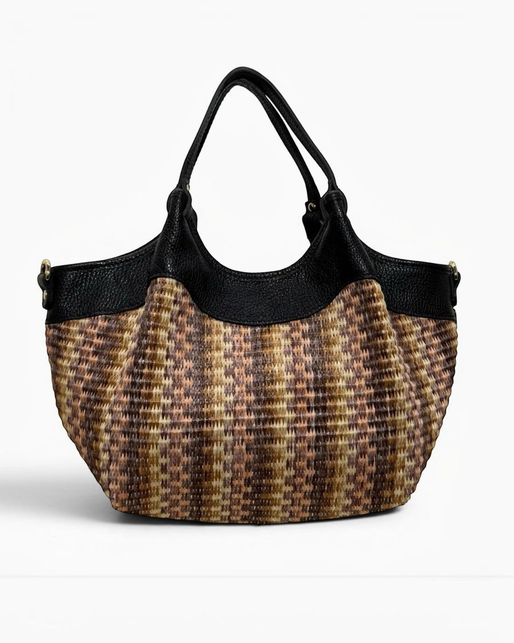 Sac Raphia Cuir Olga Médium Multicolore LOUISA LEE - Sacs - LOUISA LEE