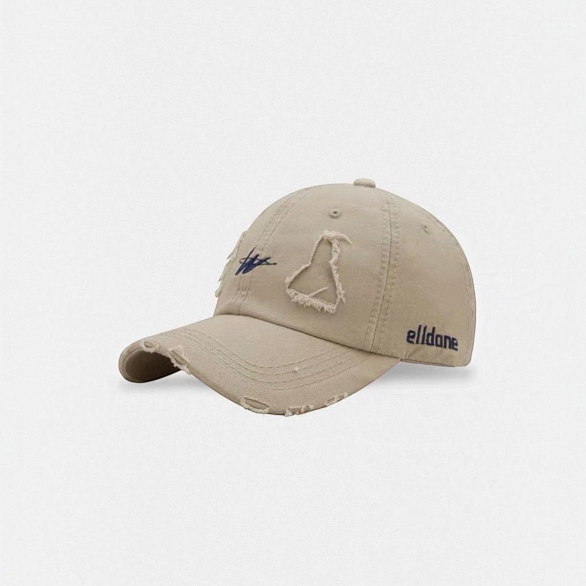 Casquette effet déchirée "w"
