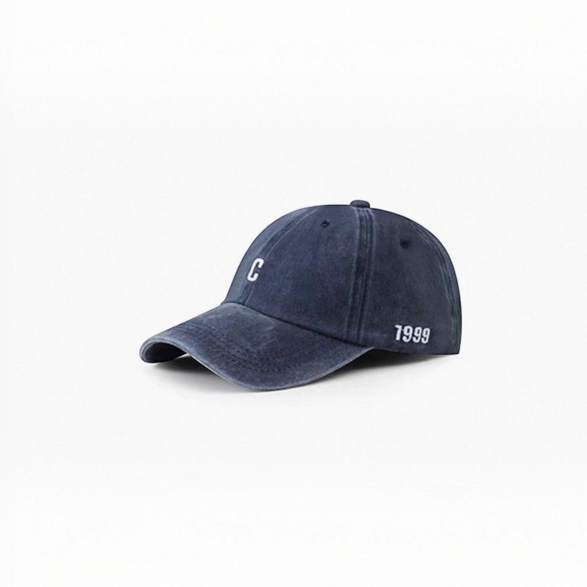 Casquette effet jeans délavé écriture "c"