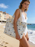 Sac de plage motif ancre chaine