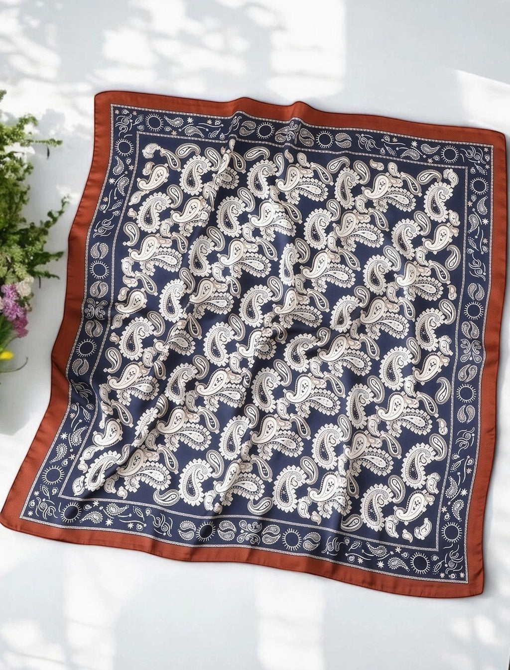 Foulard à motif 70x70 cm ÉLINE L'ATELIER