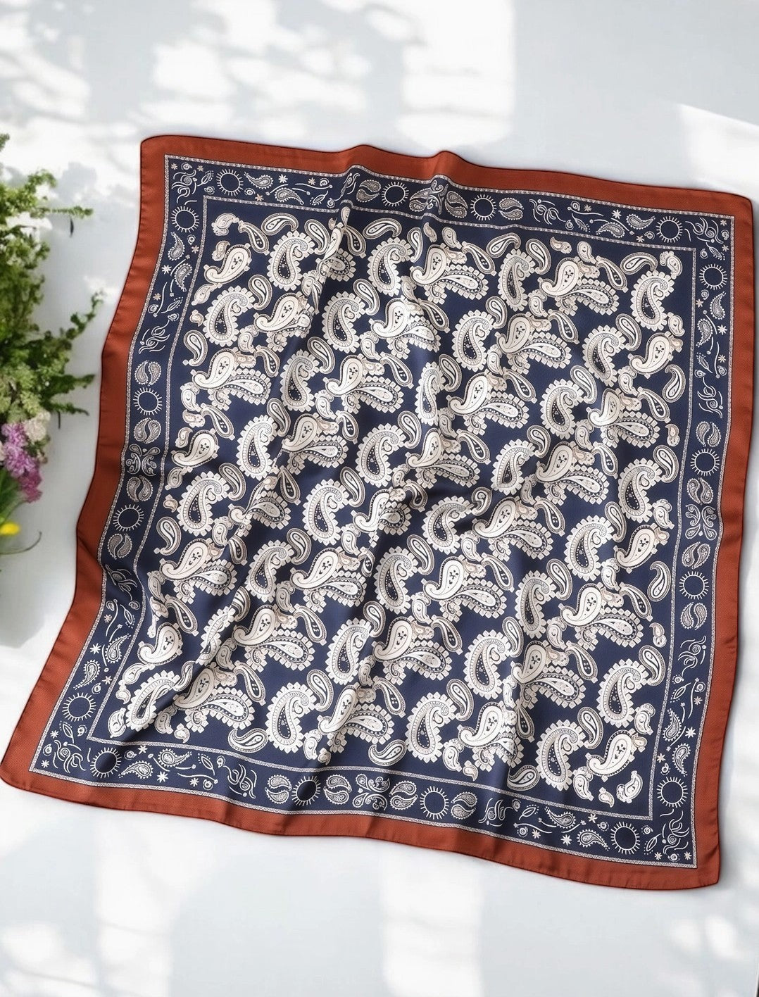Foulard à motif 70x70 cm ÉLINE L'ATELIER
