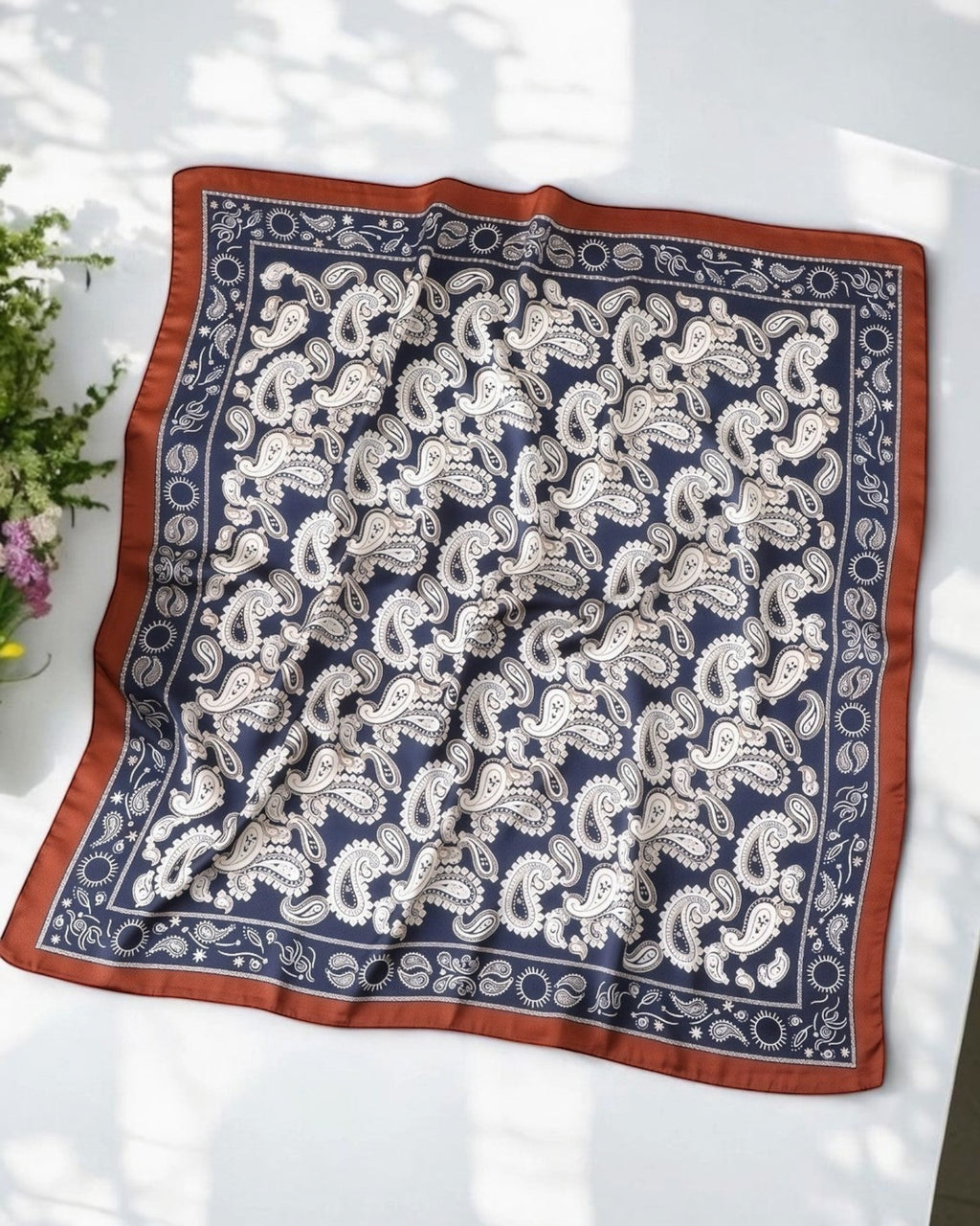 Foulard à motif 70x70 cm ÉLINE L'ATELIER - Foulard - ÉLINE L'ATELIER