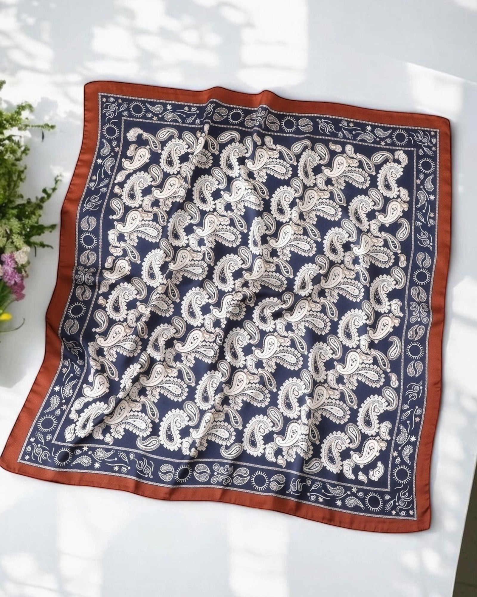Foulard à motif 70x70 cm ÉLINE L'ATELIER