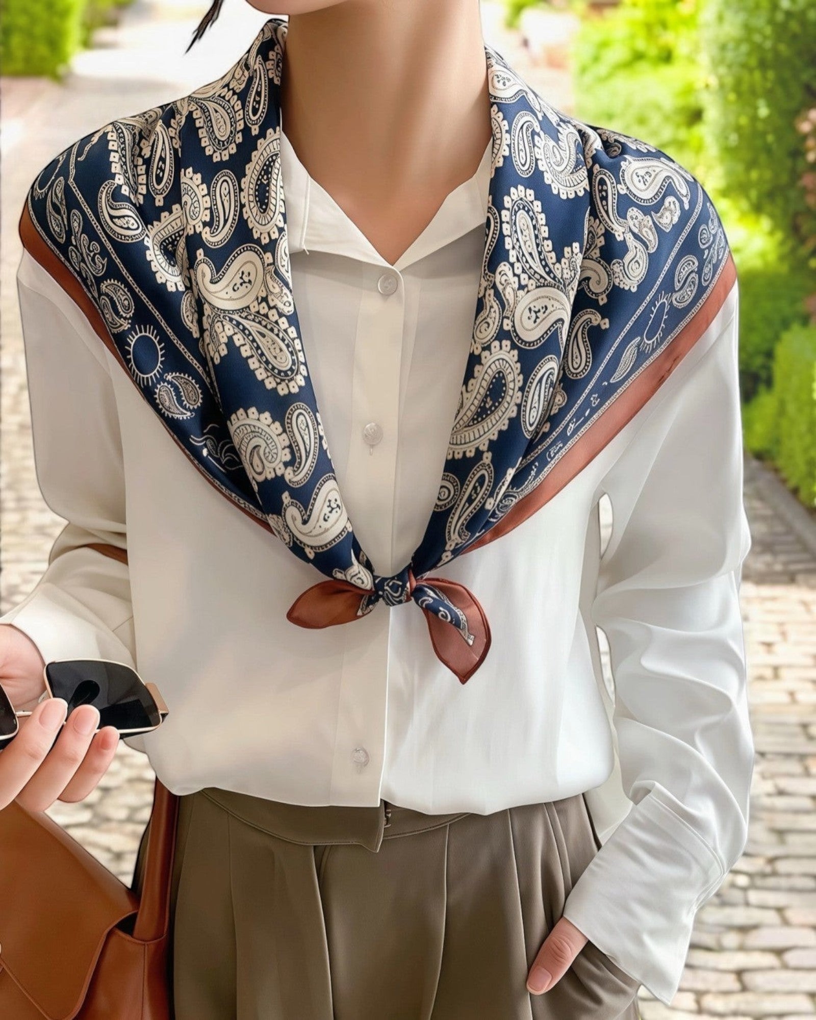 Foulard à motif 70x70 cm ÉLINE L'ATELIER