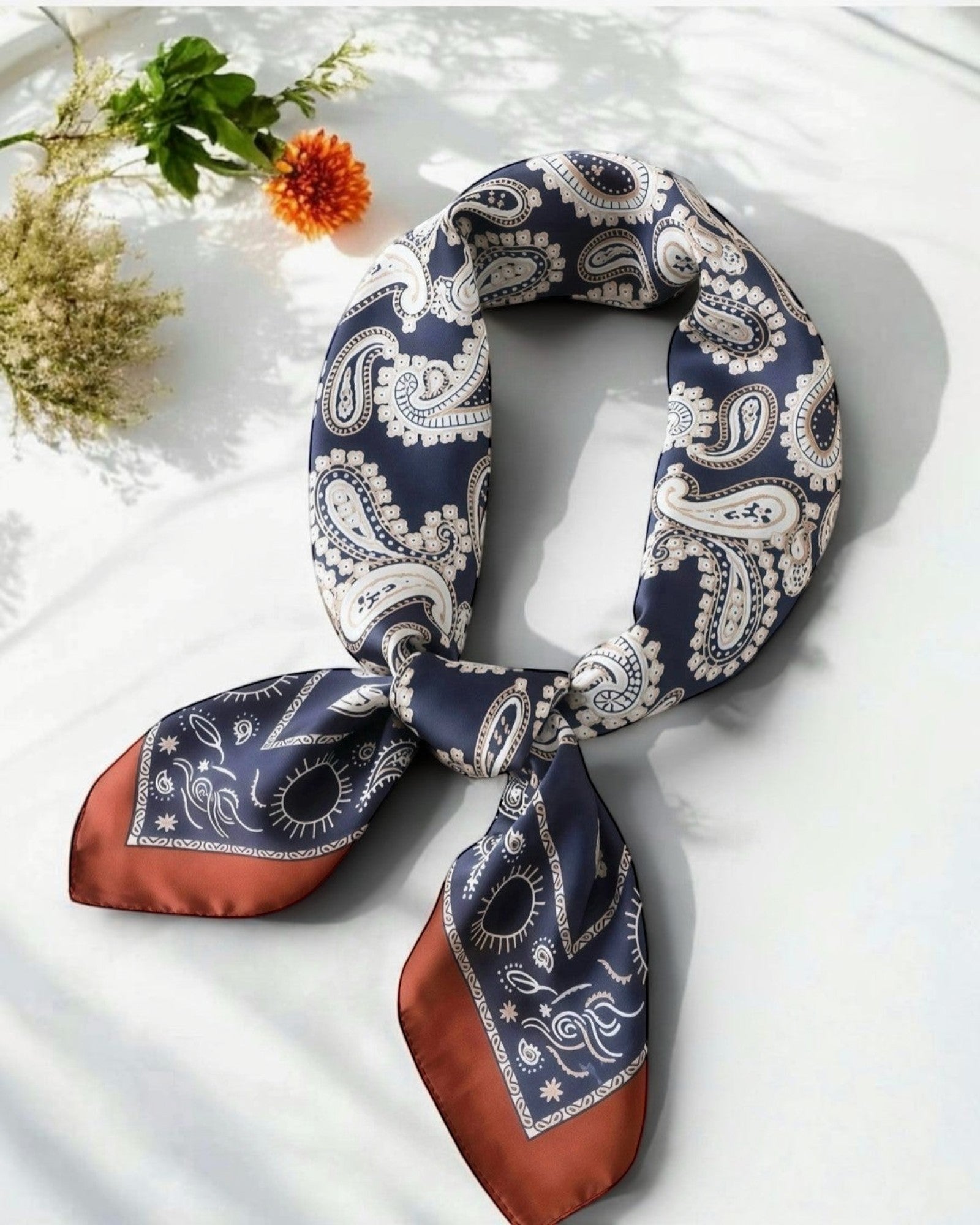 Foulard à motif 70x70 cm ÉLINE L'ATELIER