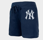 Shorts à cordon de serrage pour enfant avec logo pailleté des New York Yankees