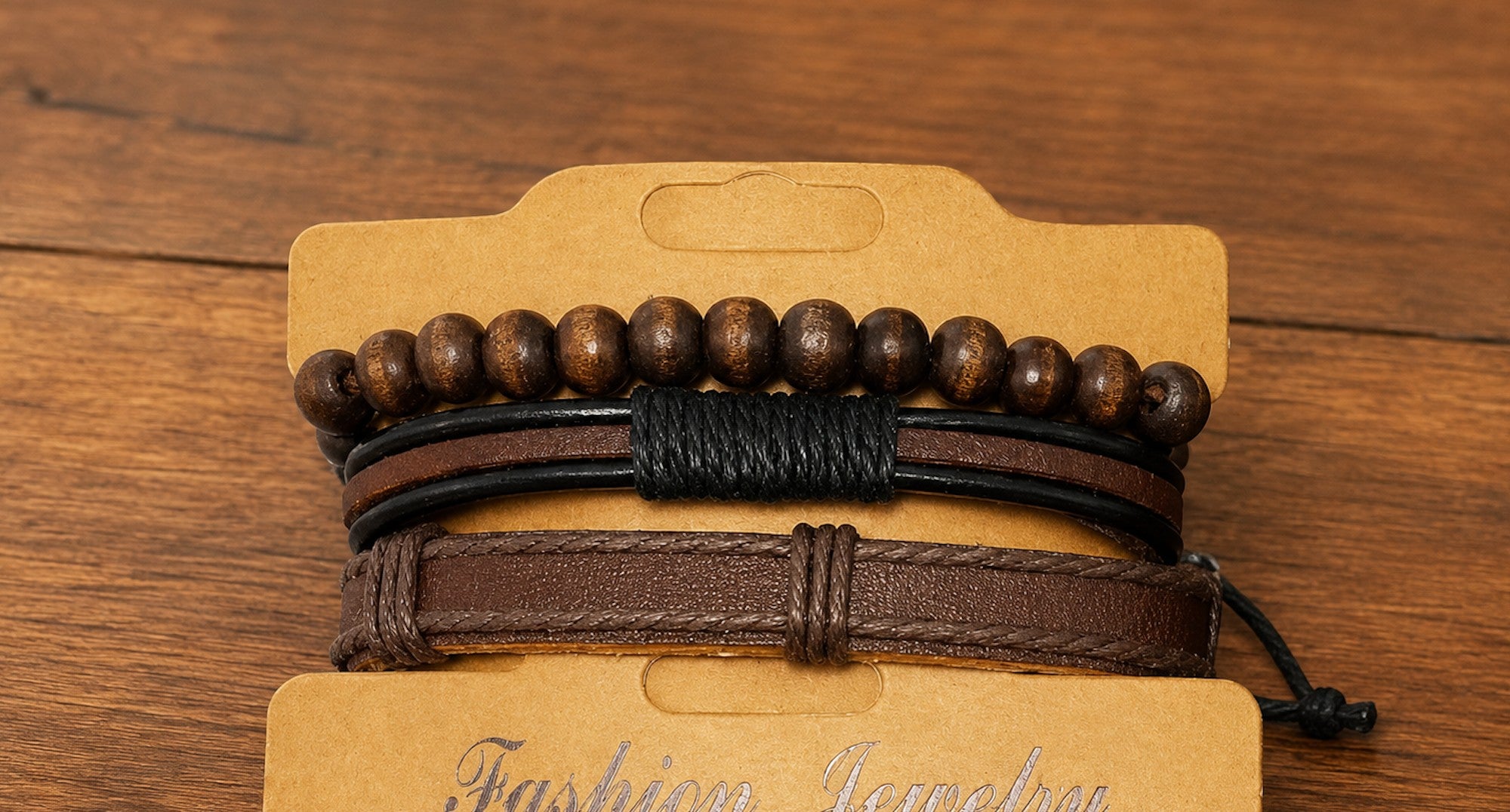 Bracelet homme matières naturelles ÉLINE L'ATELIER