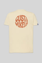 T-shirt imprimé cercle beige