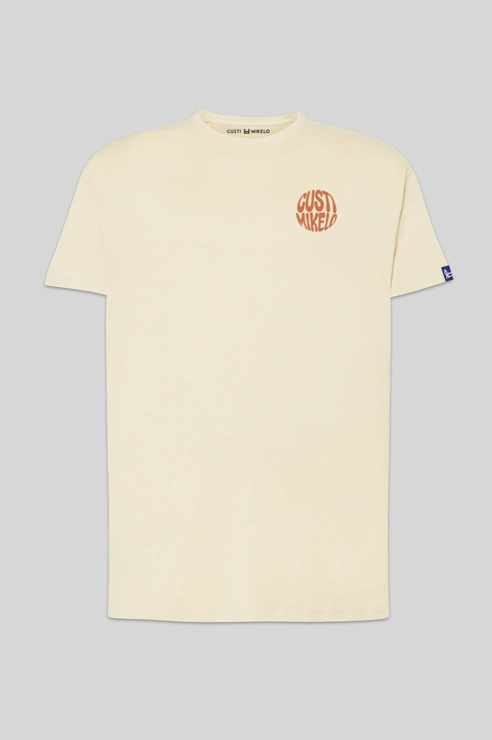 T-shirt imprimé cercle beige