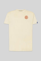 T-shirt imprimé cercle beige