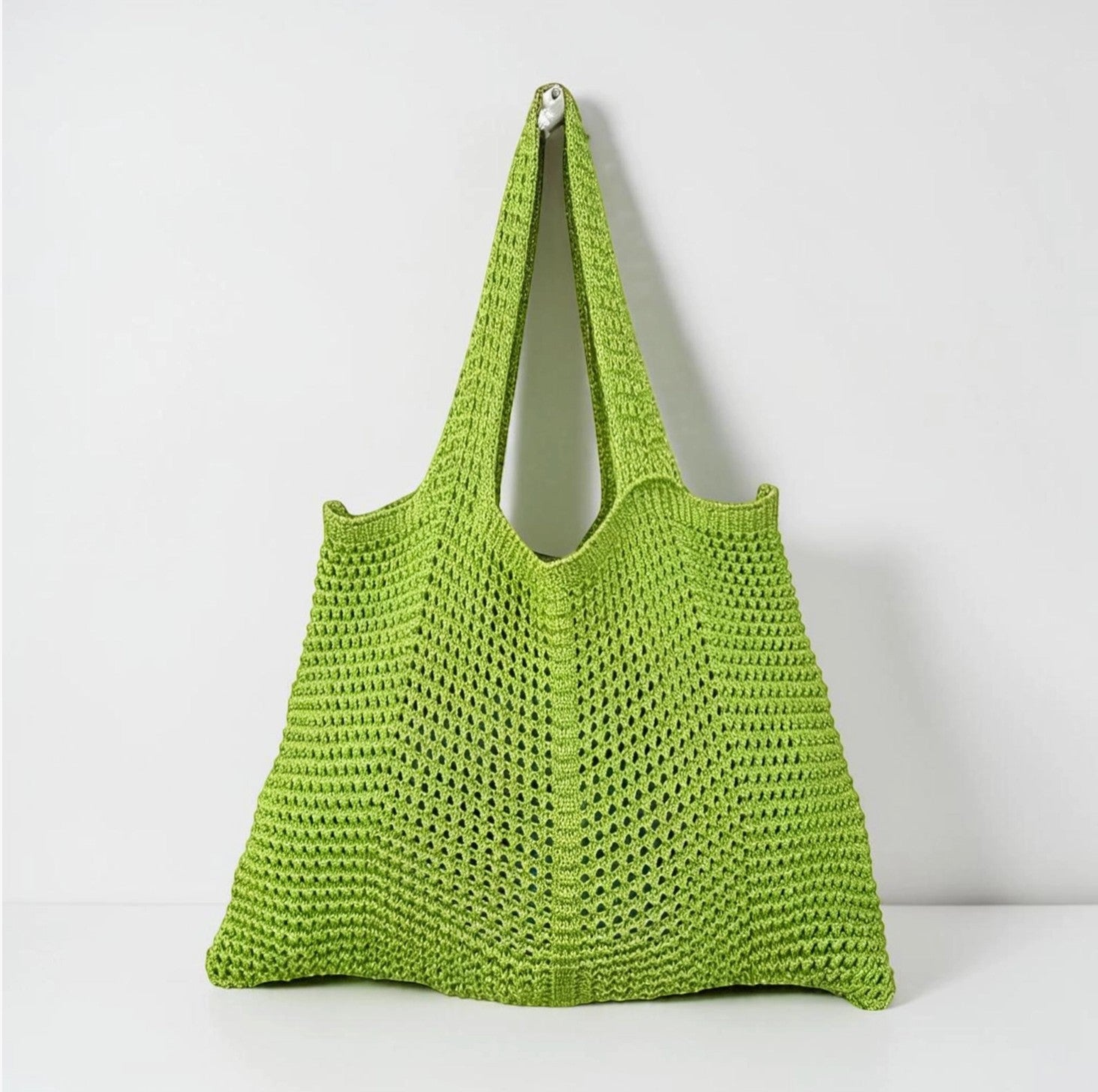 Sac de plage en crochet à motifs ajourés - Coton