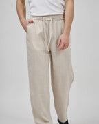 Pantalon homme en lin à taille élastique avec cordon de serrage - Pantalon - Top Monday