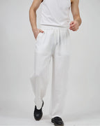 Pantalon homme en lin à taille élastique avec cordon de serrage - Pantalon - Top Monday