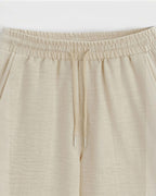 Ensemble chemise short décontracté beige marron Frilivin - Pantalon - Frilivin