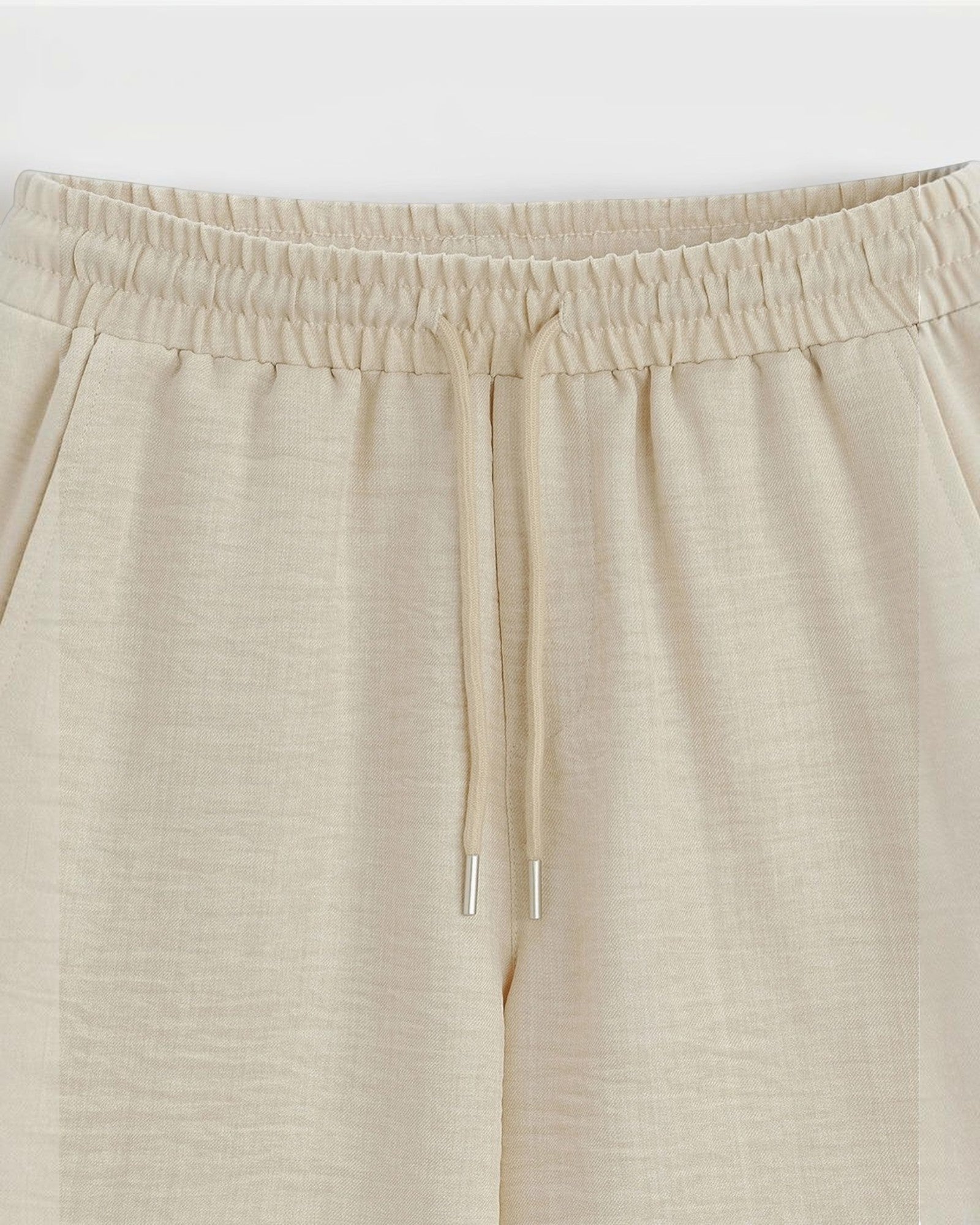 Ensemble chemise short décontracté beige marron Frilivin