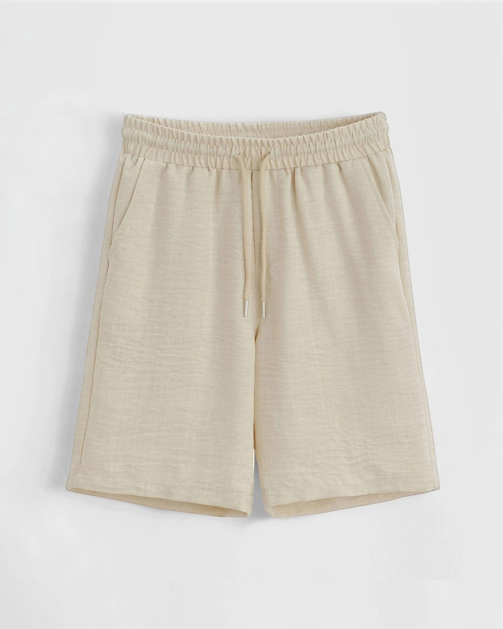 Ensemble chemise short décontracté beige marron Frilivin
