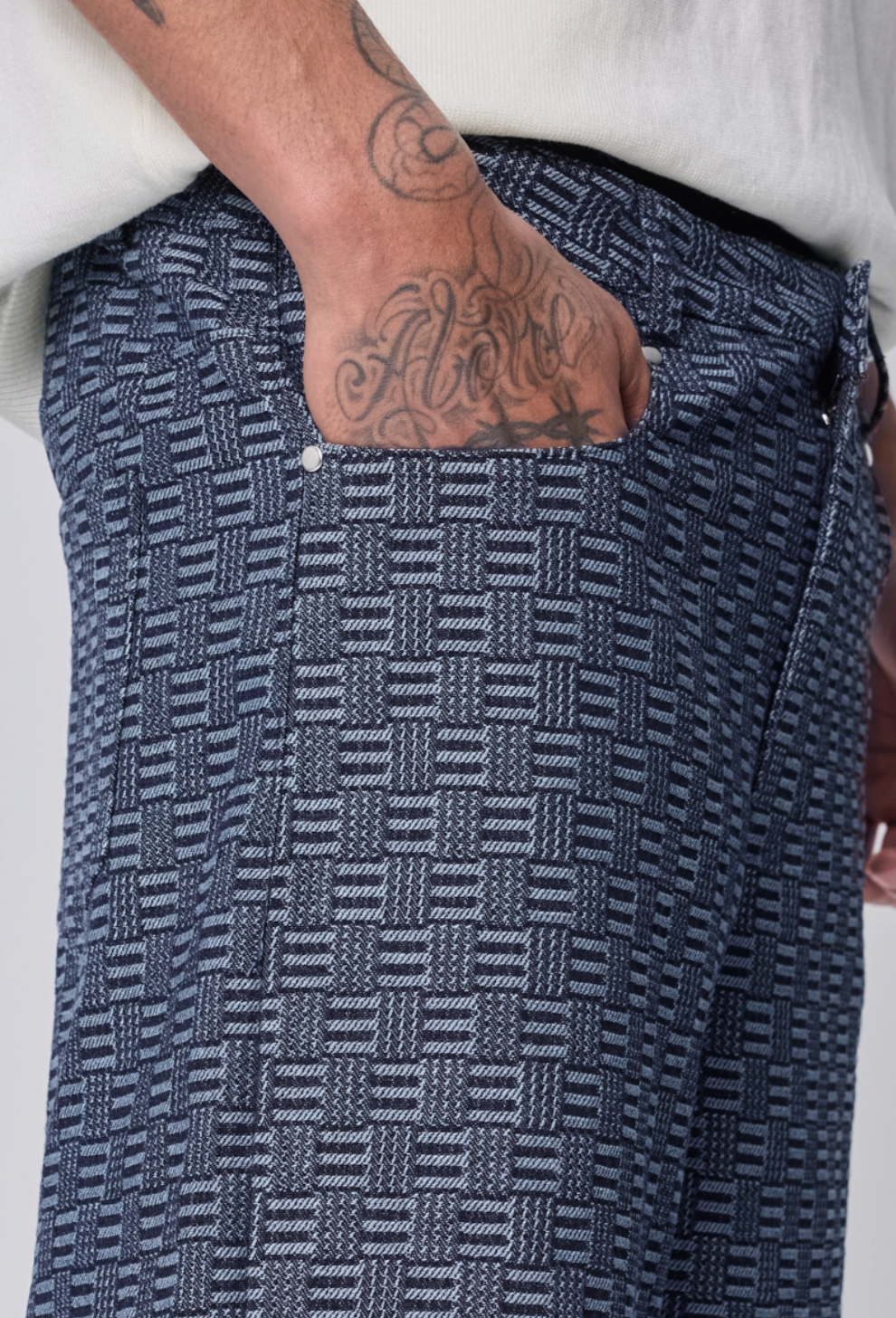 Short Motif Géométrique Noir Irisé FRILIVIN