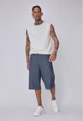 Short Motif Géométrique Noir Irisé FRILIVIN