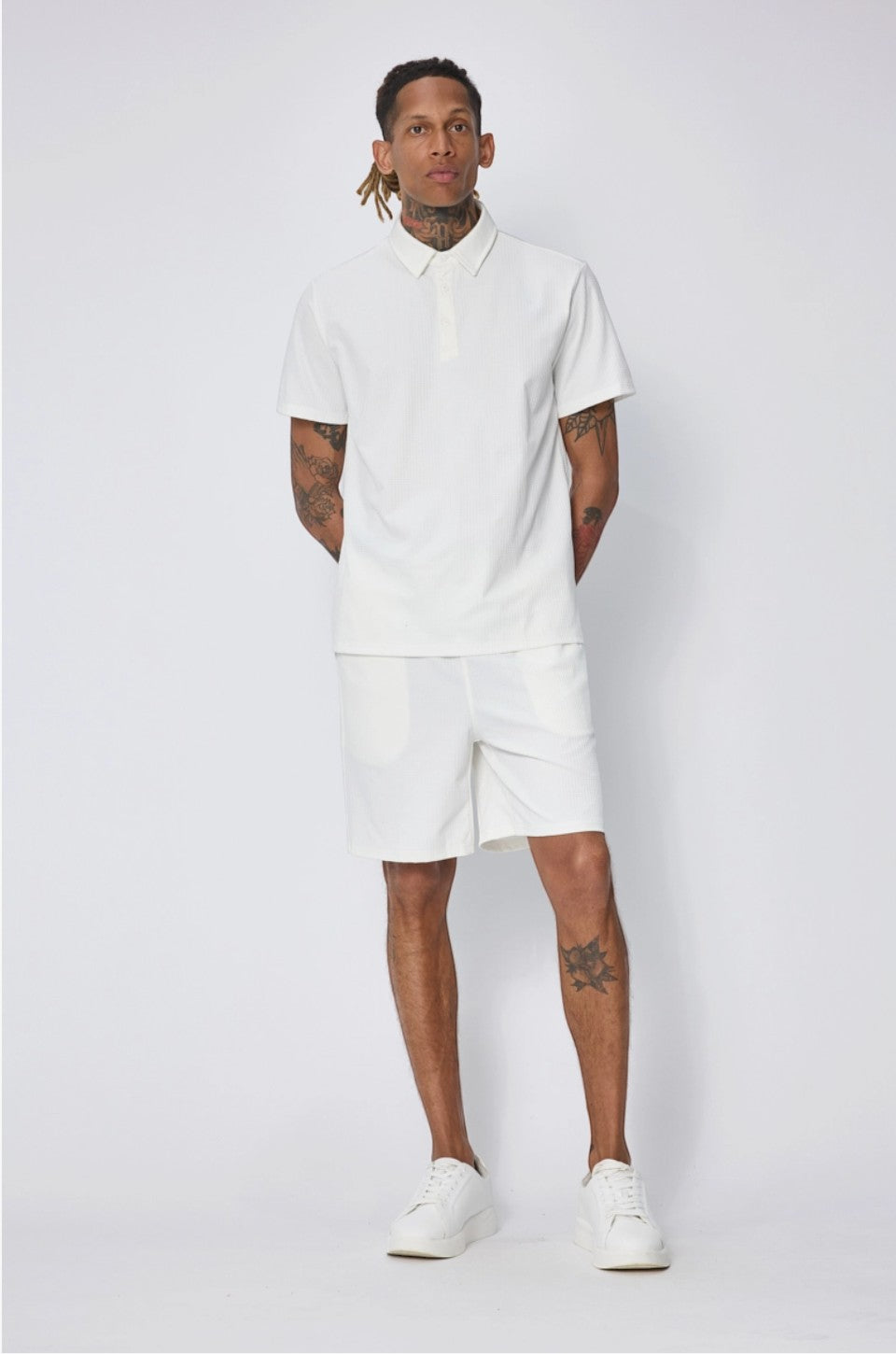 Ensemble Polo & Short Blanc FRILIVIN