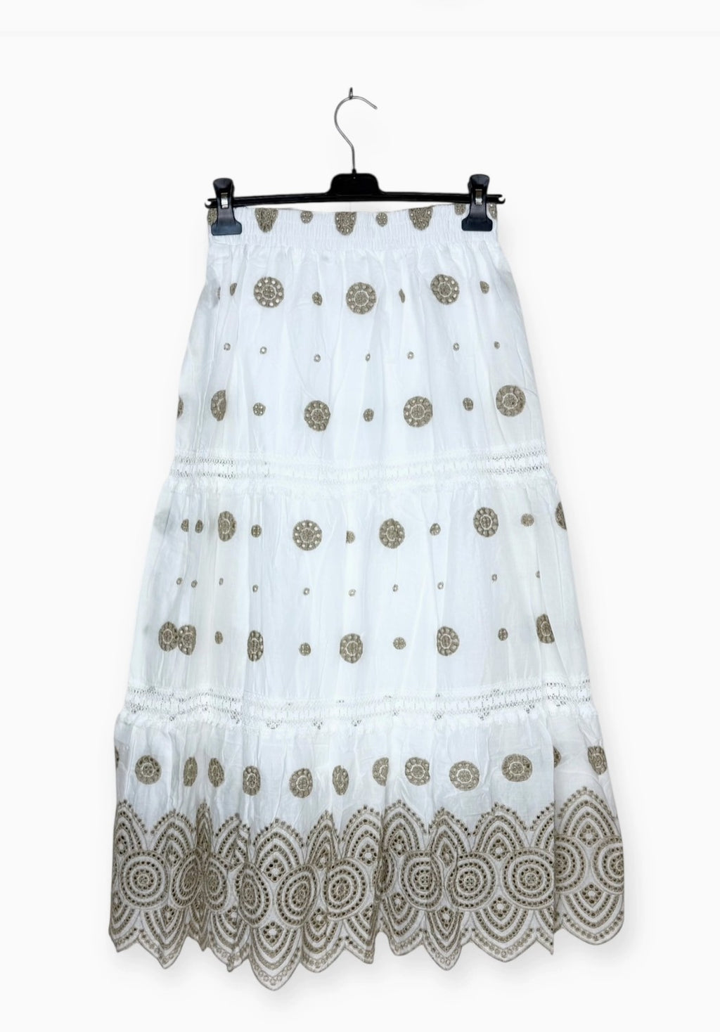 Jupe Longue Broderie Anglaise Florale CX118