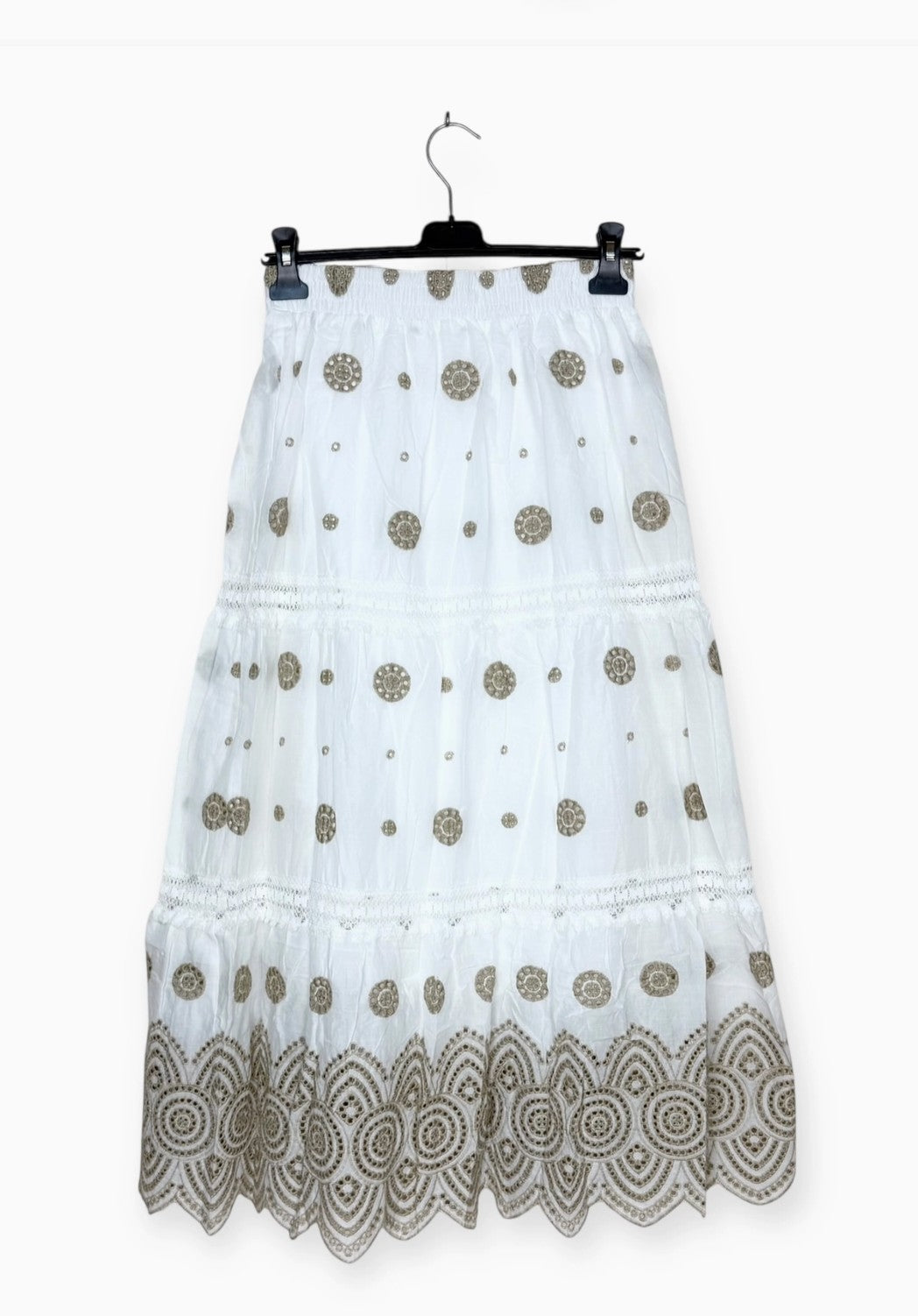 Jupe Longue Broderie Anglaise Florale CX118
