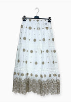 Jupe Longue Broderie Anglaise Florale CX118