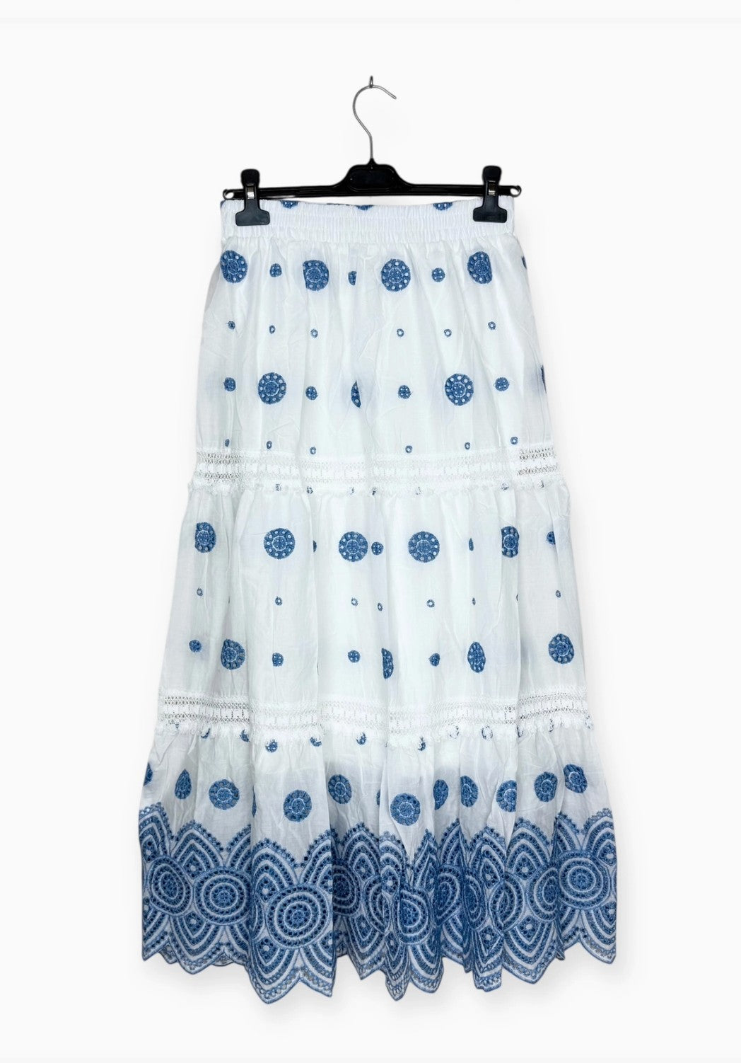 Jupe Longue Broderie Anglaise Florale CX118
