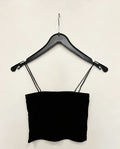 Débardeur crop top bustier à fine bretelle