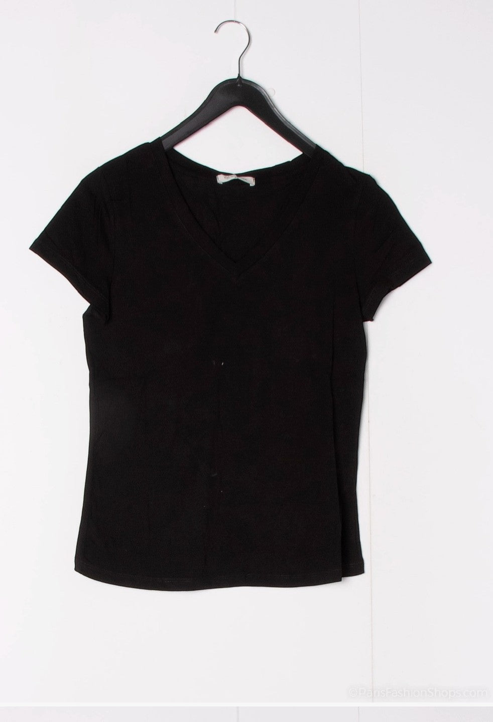 T-shirt manche courte simple coton col V
