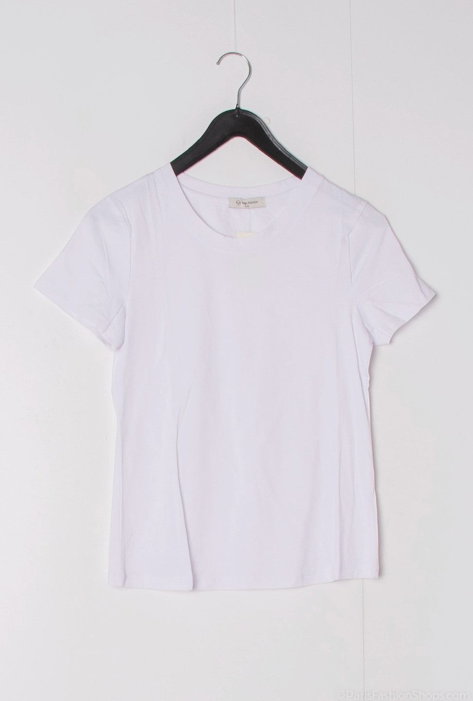T-shirt manche courte simple coton col rond