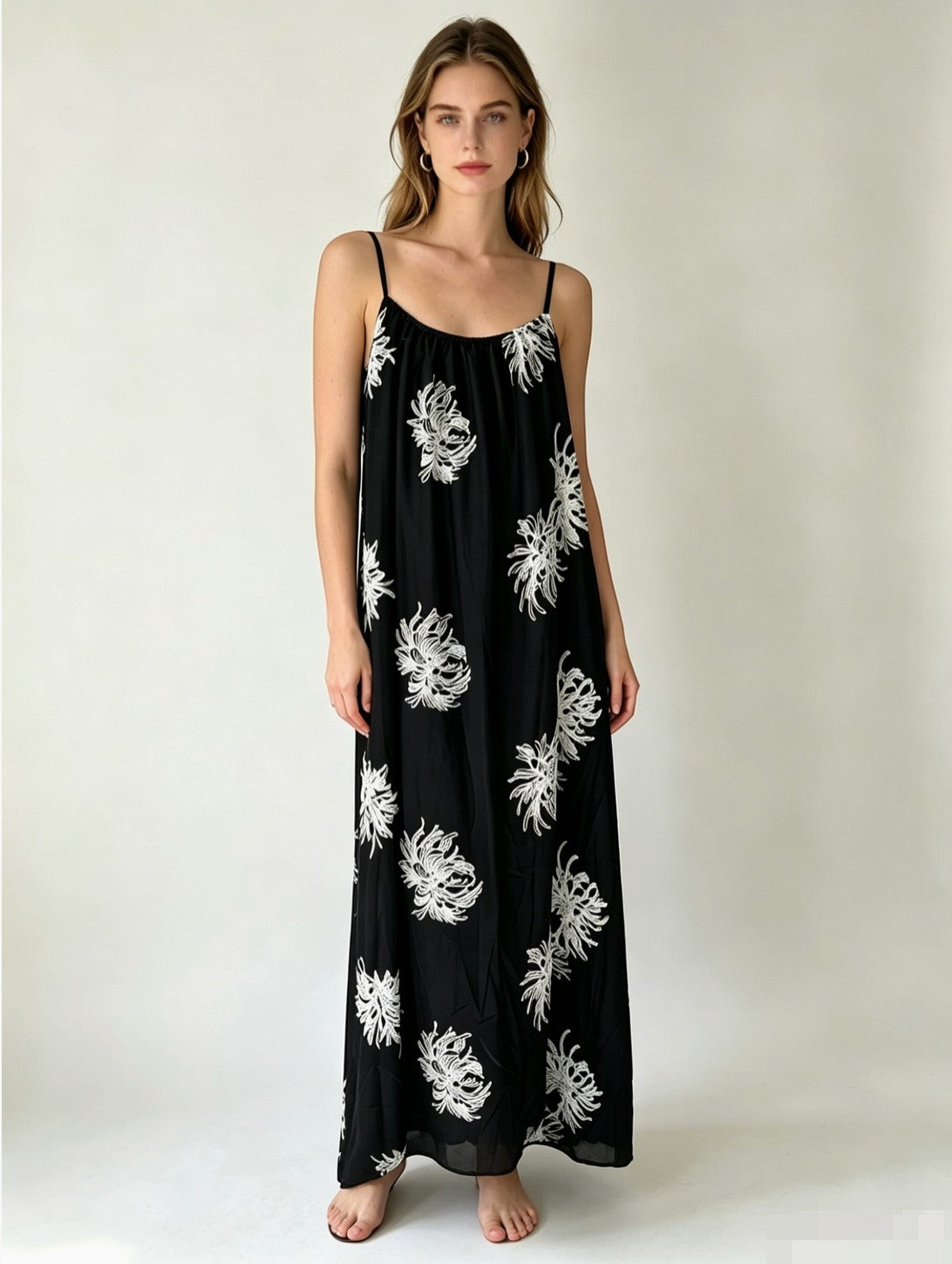 Robe longue brise réglable derrière