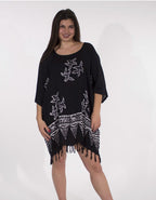 Tunique Viscose à Franges